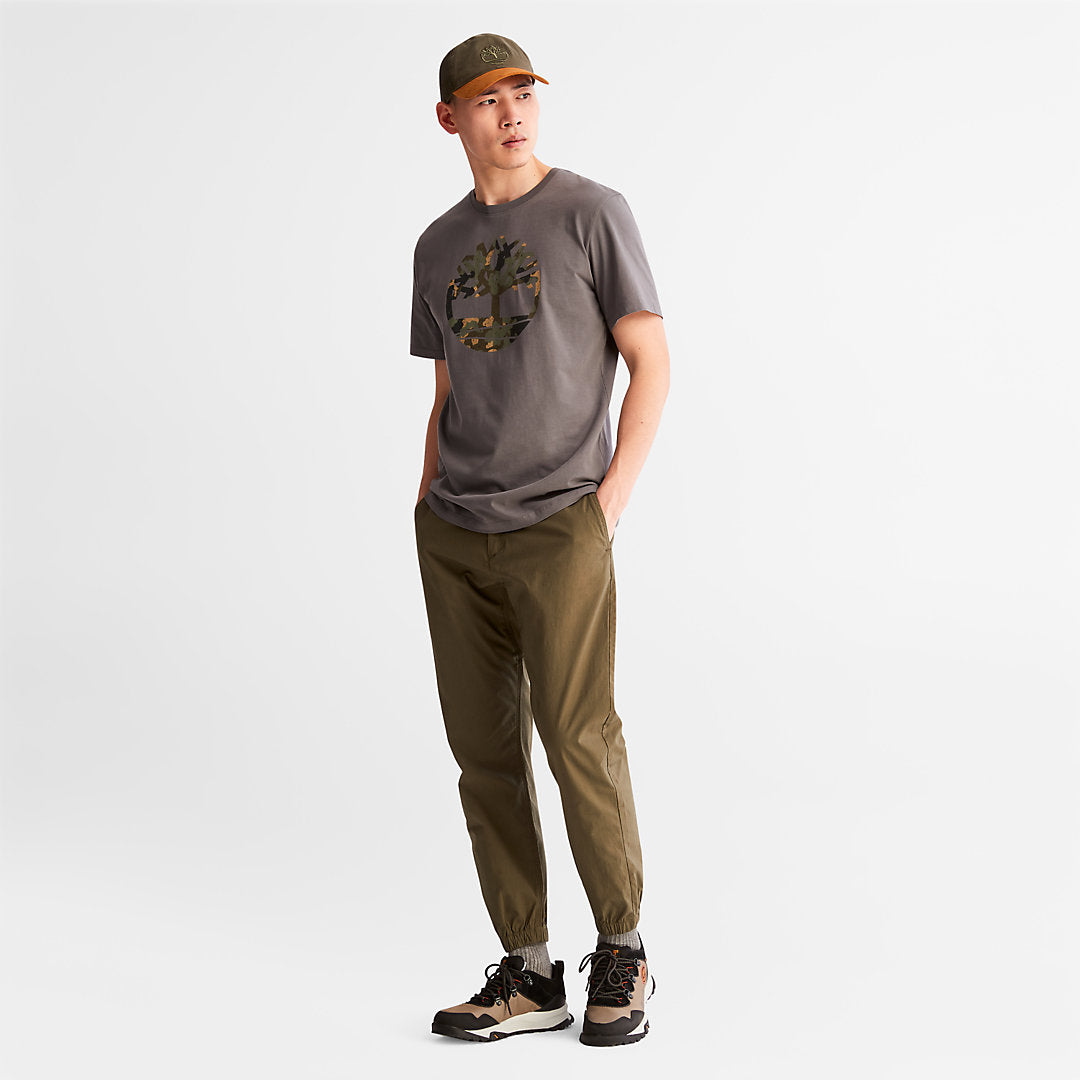 Timberland Mens Camo-Logo T-Shirt for Men in Grey
