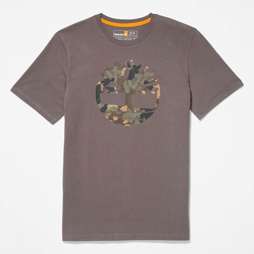Timberland Mens Camo-Logo T-Shirt for Men in Grey