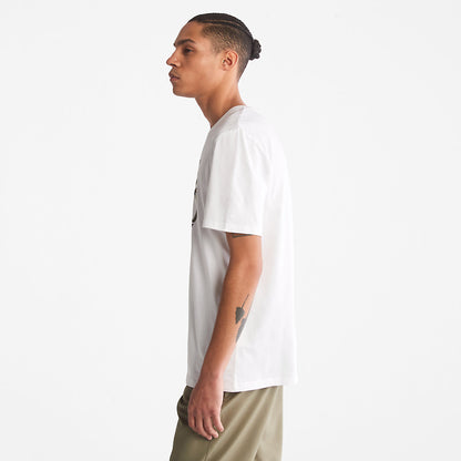 Timberland Mens Camo-Logo T-Shirt for Men in White