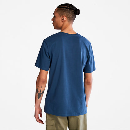 Timberland Mens Camo-Logo T-Shirt for Men in Blue