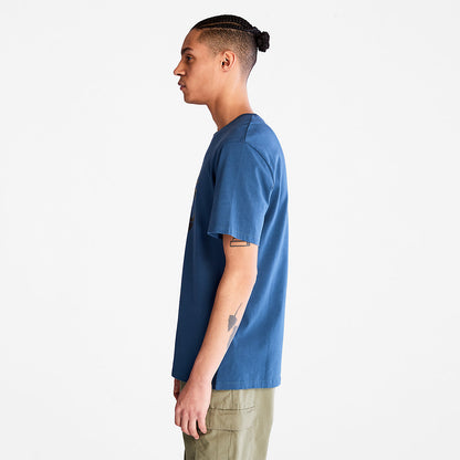 Timberland Mens Camo-Logo T-Shirt for Men in Blue