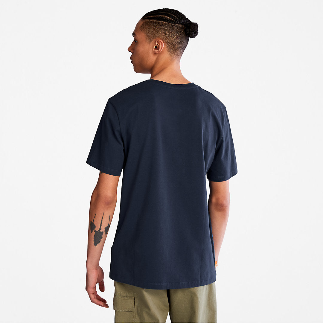 Timberland Mens Camo-Logo T-Shirt for Men in Navy