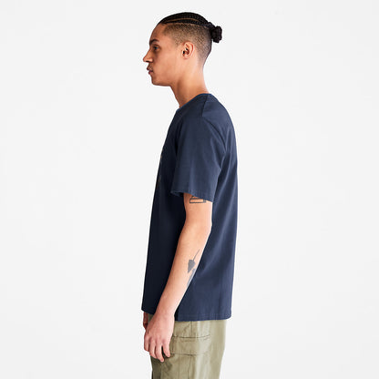 Timberland Mens Camo-Logo T-Shirt for Men in Navy