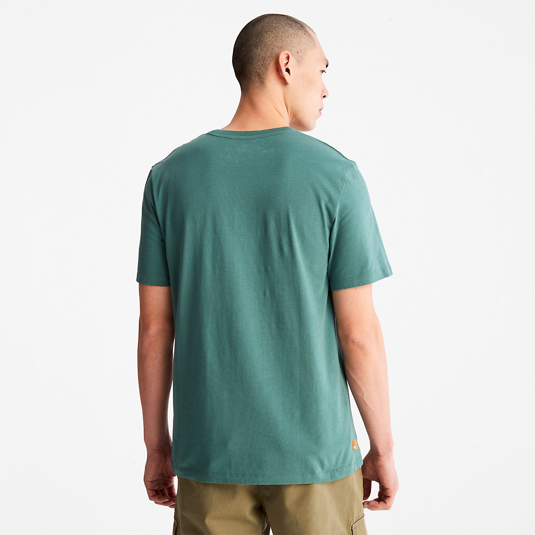Timberland Mens Camo-Logo T-Shirt for Men in Light Green