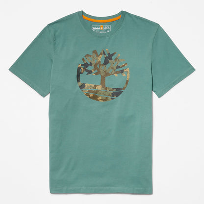 Timberland Mens Camo-Logo T-Shirt for Men in Light Green