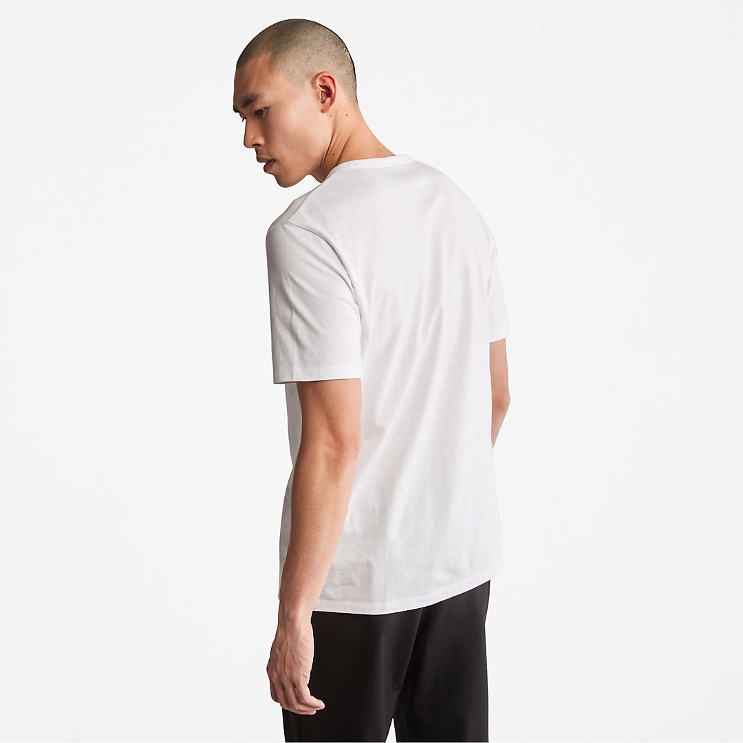 Timberland Mens Mountains-to-Rivers Print T-Shirt for Men in White