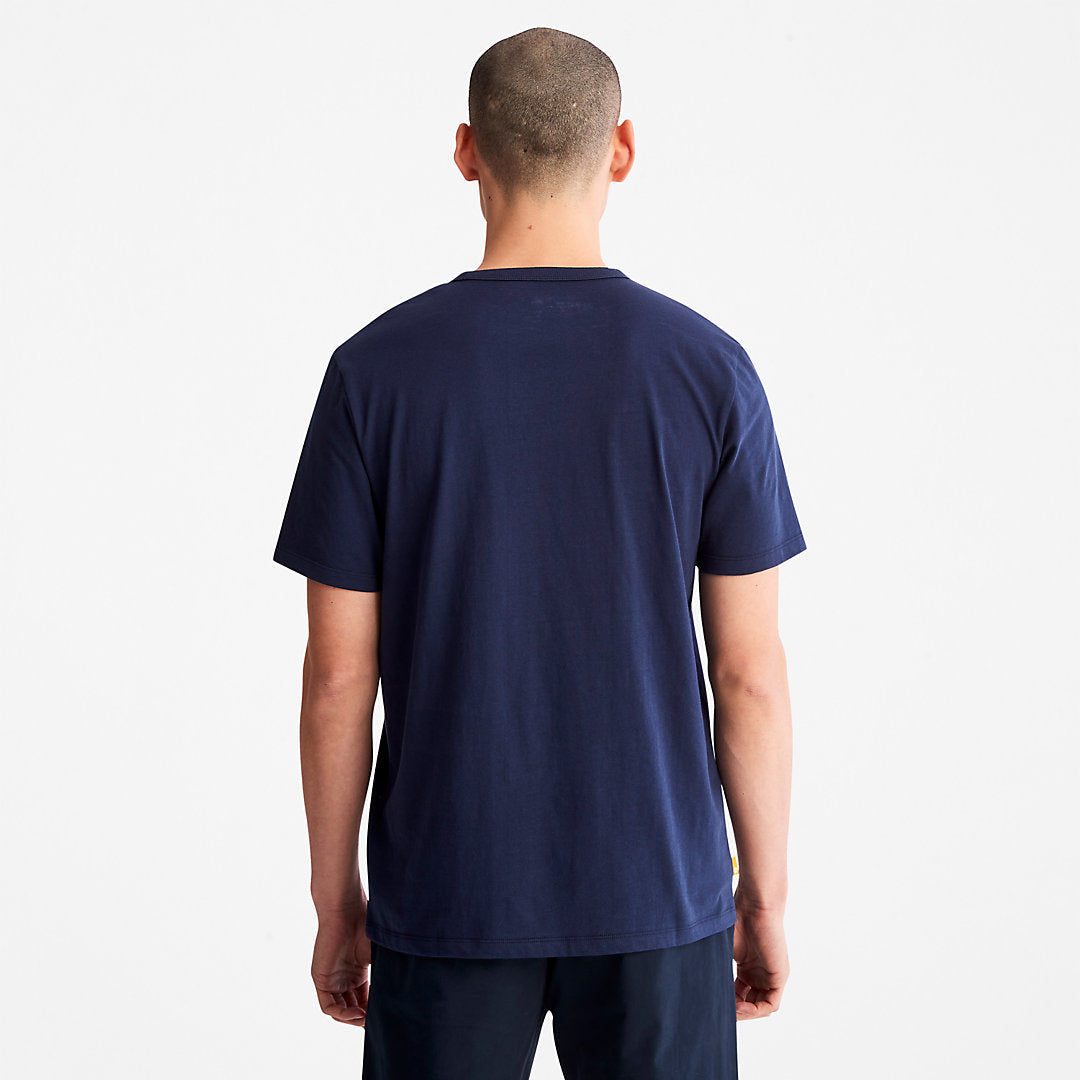 Timberland Mens Mountains-to-Rivers Print T-Shirt for Men in Blue