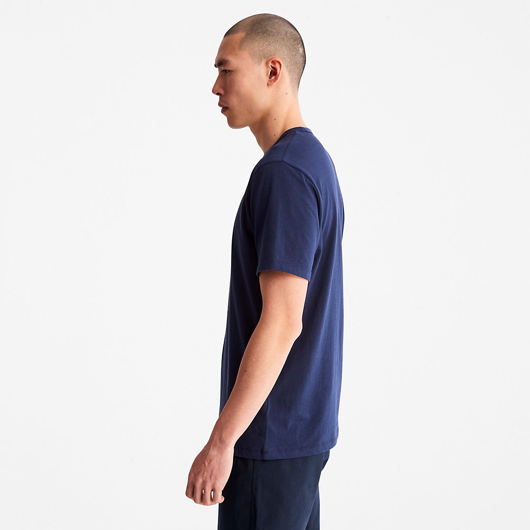 Timberland Mens Mountains-to-Rivers Print T-Shirt for Men in Blue