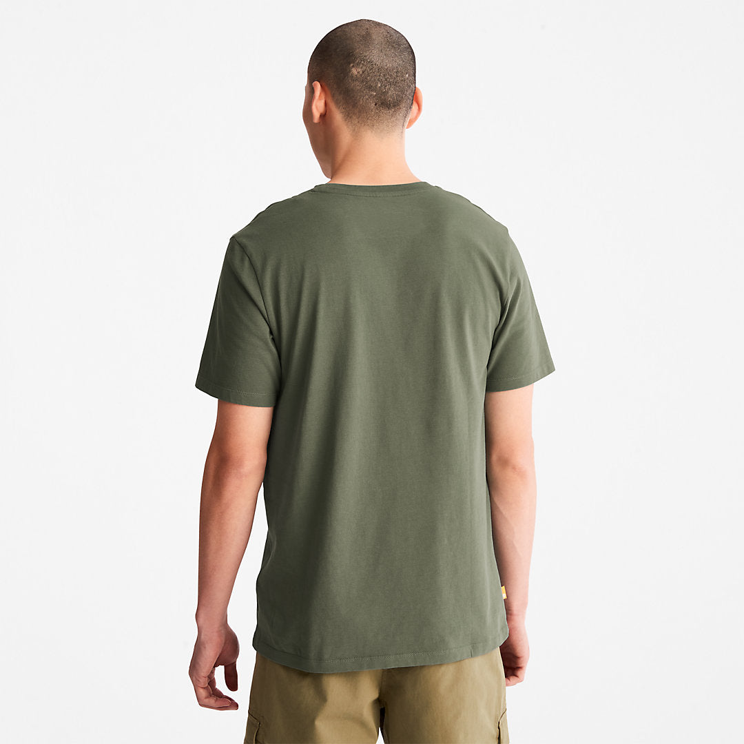 Timberland Mens Outdoor Heritage Camo-Pocket T-Shirt for Men in Dark Green