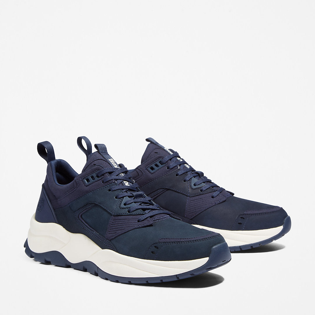 Timberland Mens Tree Racer Leather Trainer for Men in Navy