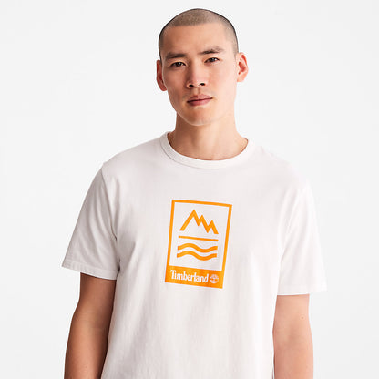Timberland Mens Mountains-to-Rivers T-Shirt for Men in White