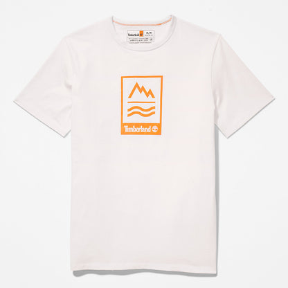 Timberland Mens Mountains-to-Rivers T-Shirt for Men in White