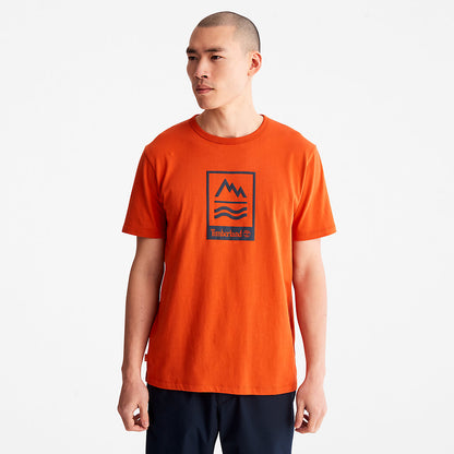 Timberland Mens Mountains-to-Rivers T-Shirt for Men in Orange