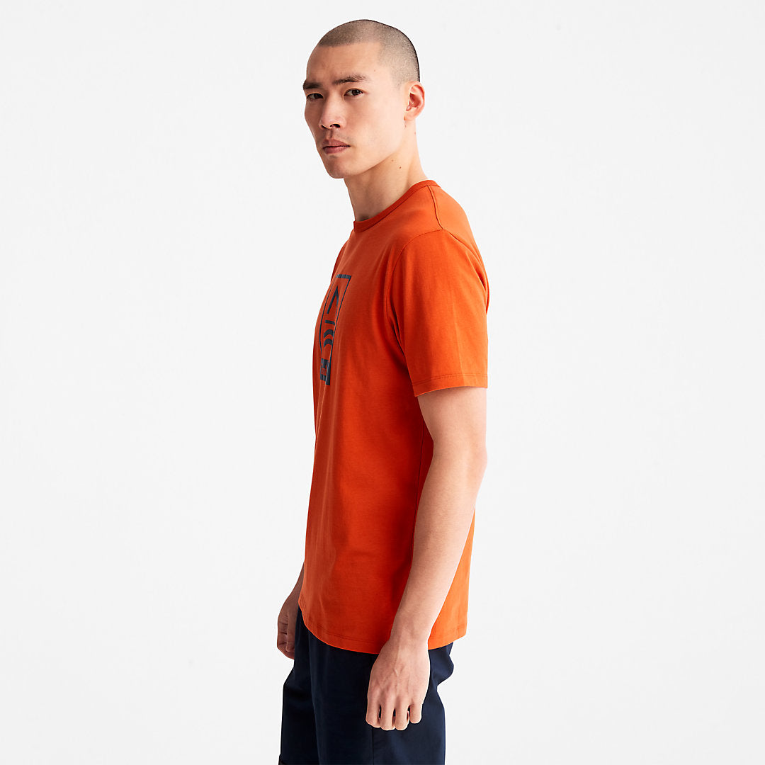 Timberland Mens Mountains-to-Rivers T-Shirt for Men in Orange