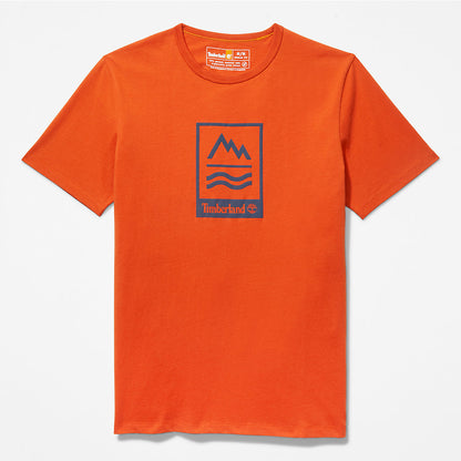 Timberland Mens Mountains-to-Rivers T-Shirt for Men in Orange