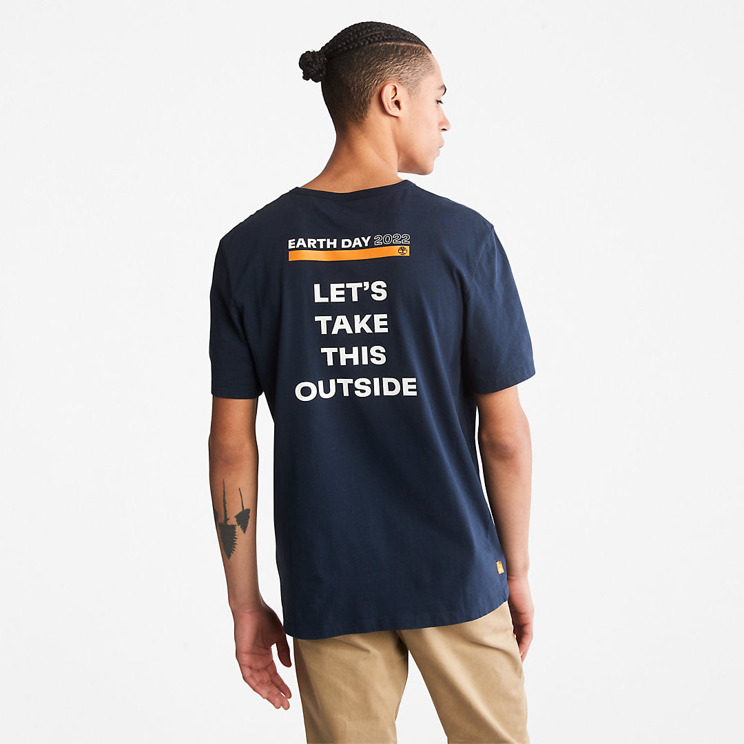 Timberland Mens Earth Day EK+ T-Shirt for Men in Navy