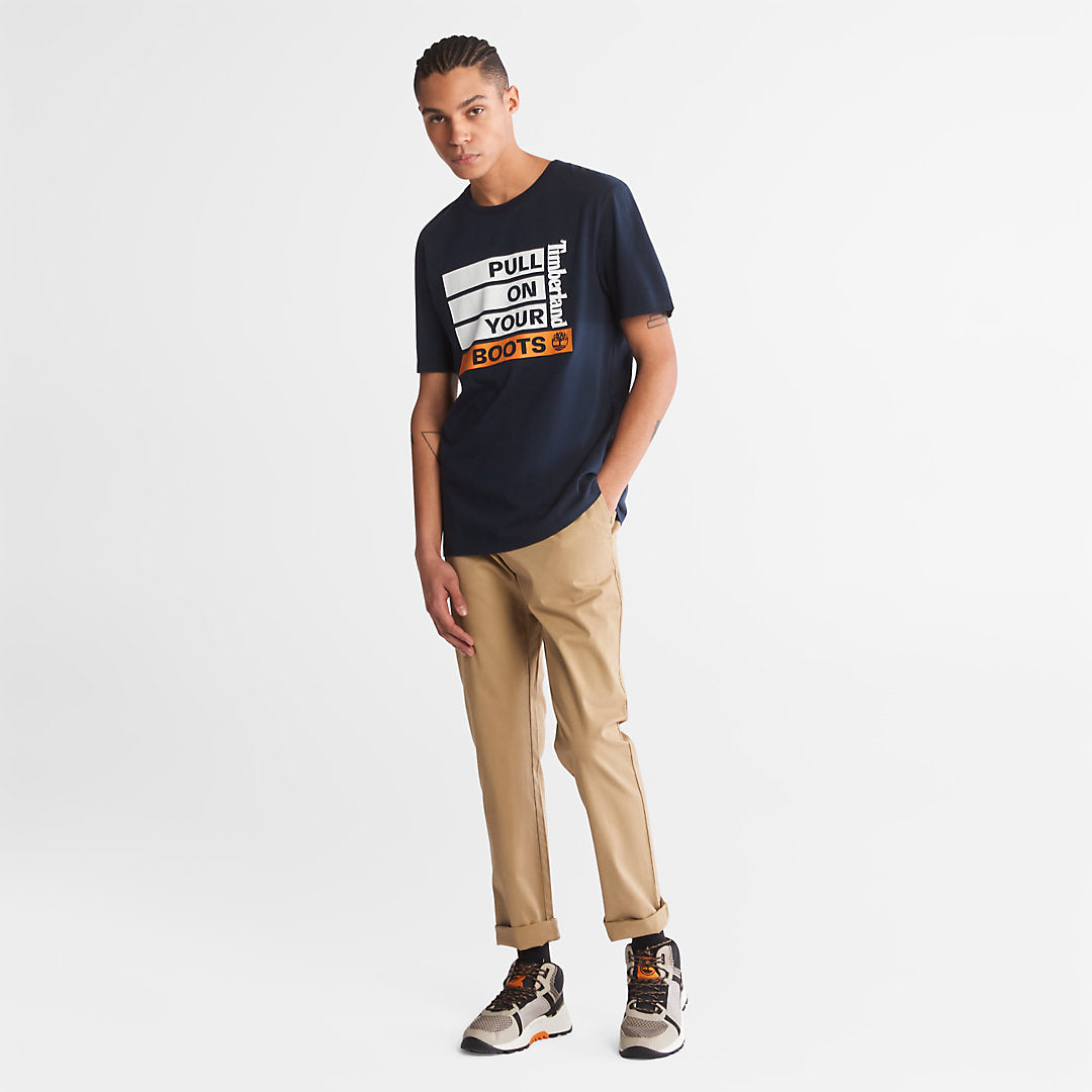 Timberland Mens Earth Day EK+ T-Shirt for Men in Navy