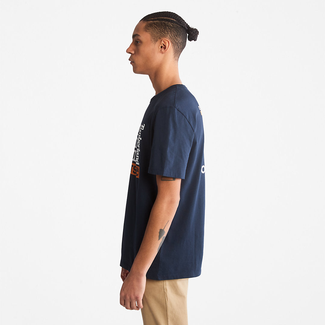 Timberland Mens Earth Day EK+ T-Shirt for Men in Navy