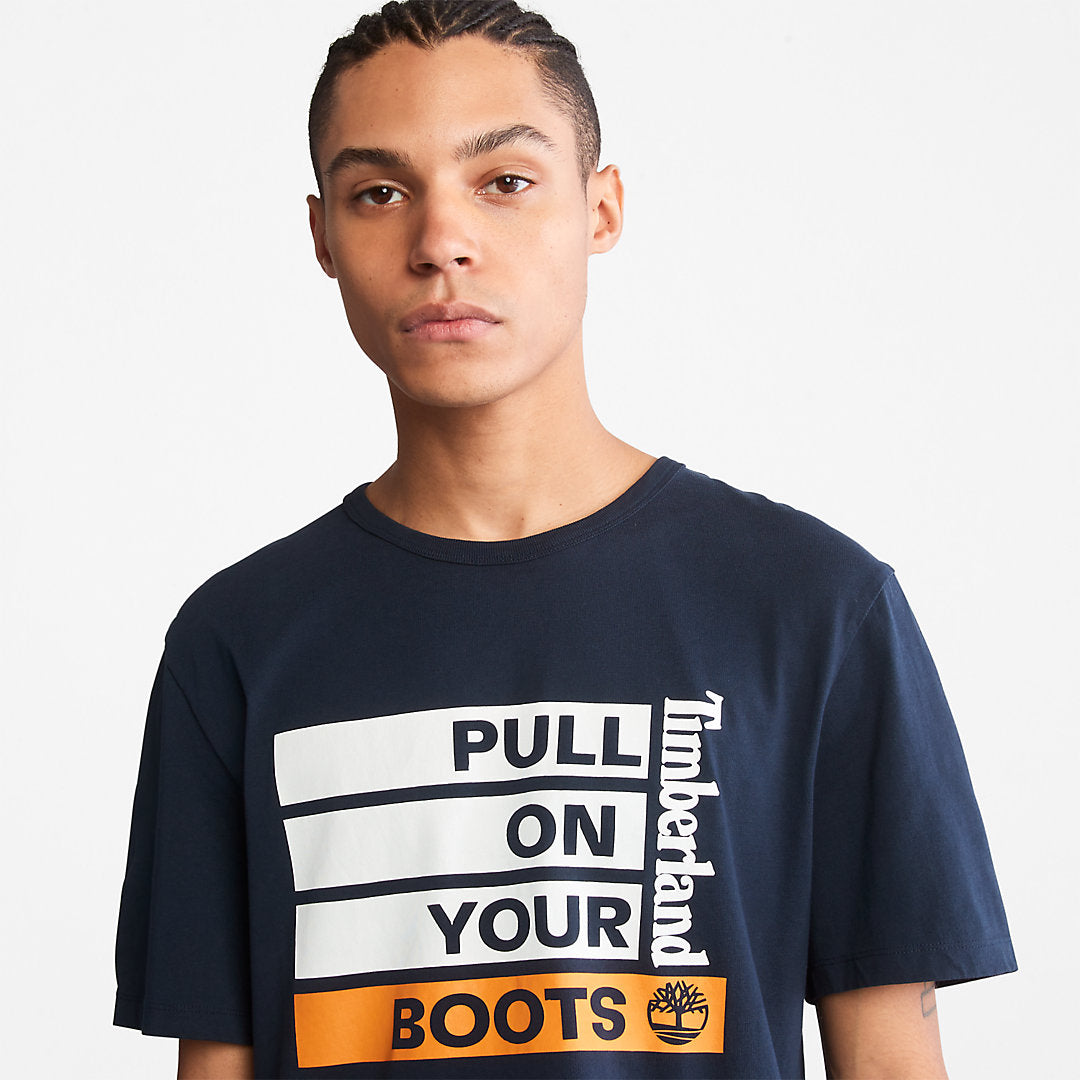 Timberland Mens Earth Day EK+ T-Shirt for Men in Navy