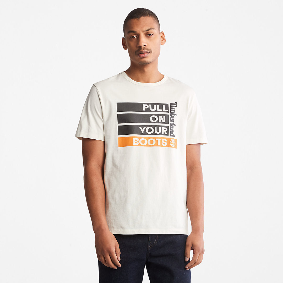 Timberland Mens Earth Day EK+ T-Shirt for Men in White