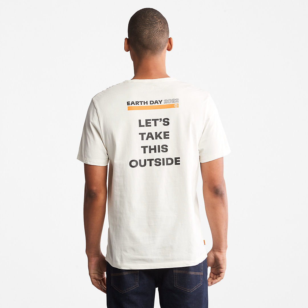 Timberland Mens Earth Day EK+ T-Shirt for Men in White