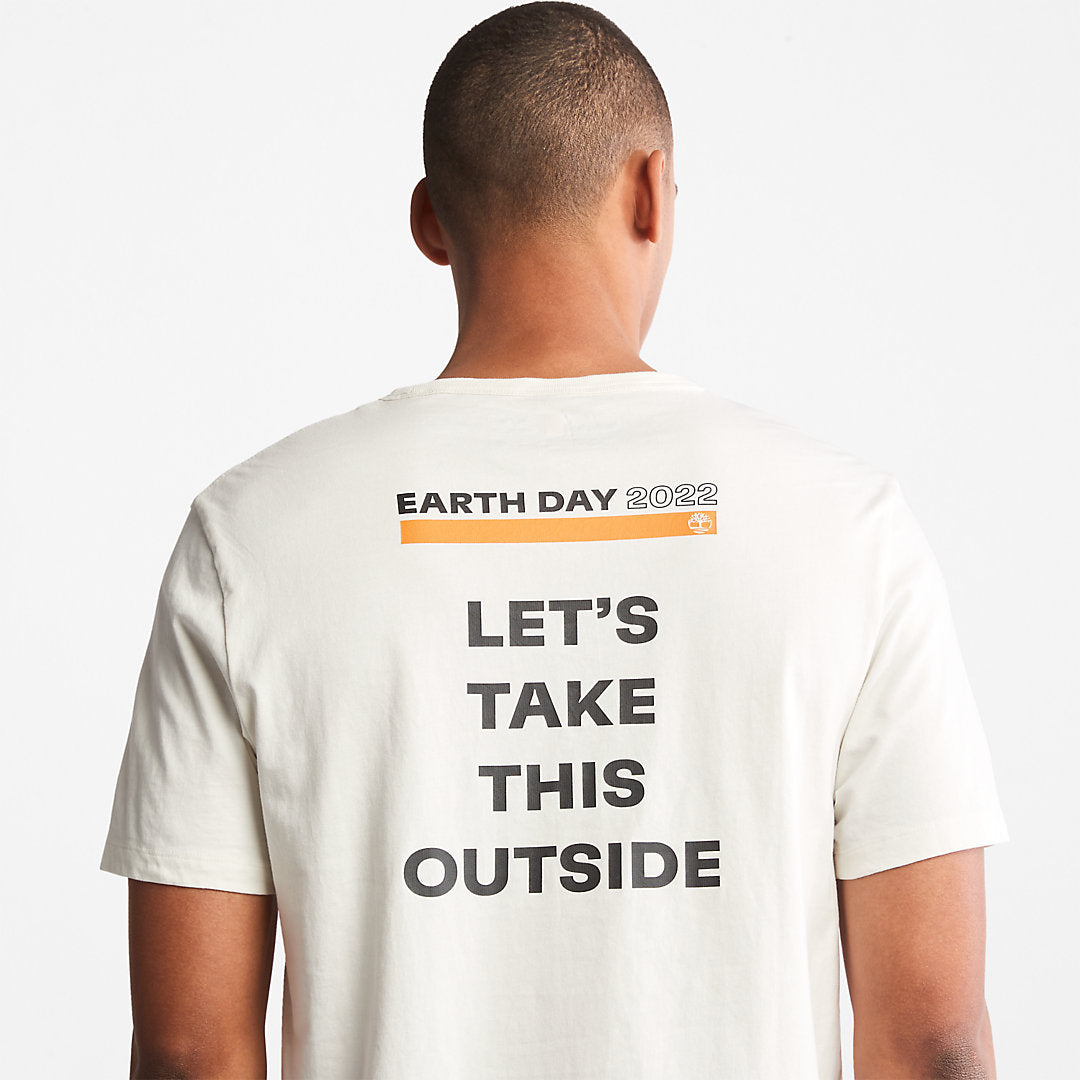 Timberland Mens Earth Day EK+ T-Shirt for Men in White