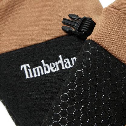 Timberland Mens Colour-Block Stretch Fleece Gloves for Men in Yellow
