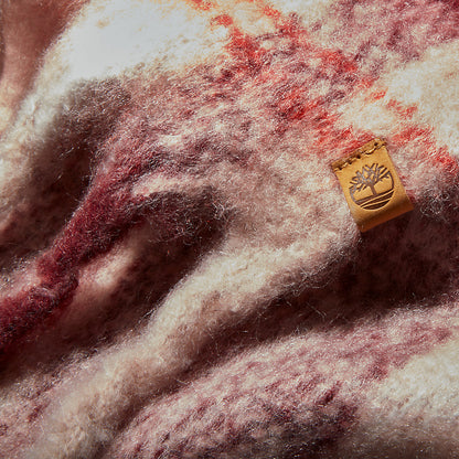 Timberland Womens Check Blanket Scarf for Women in Light Pink