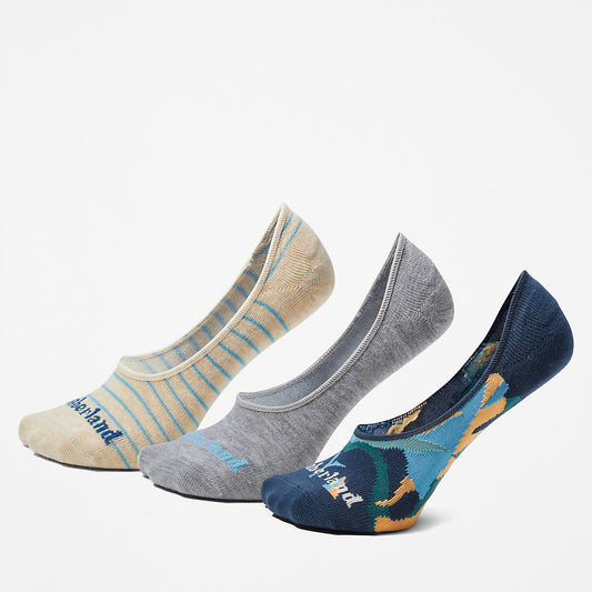 Timberland Womens 3-Pack Tropics No-show Socks for Women in Blue