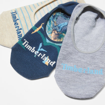 Timberland Womens 3-Pack Tropics No-show Socks for Women in Blue
