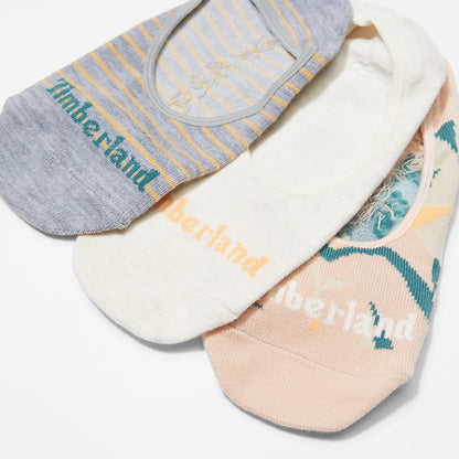 Timberland Womens 3-Pack Tropics No-show Socks for Women in Pink