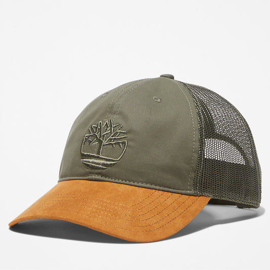 Timberland Mens Trucker Hat with a Faux-suede Brim for Men in Green