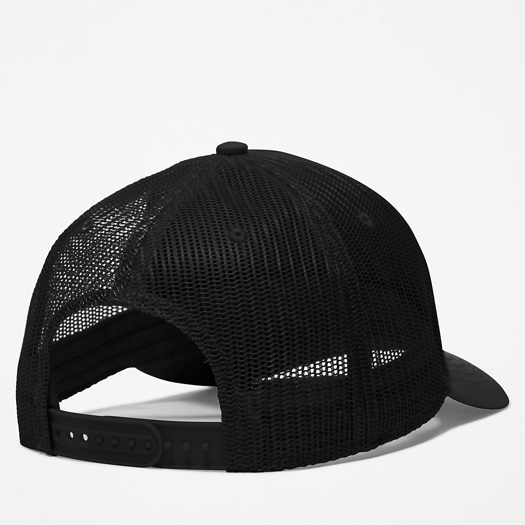 Timberland Mens Camping Patch Trucker Hat for Men in Black