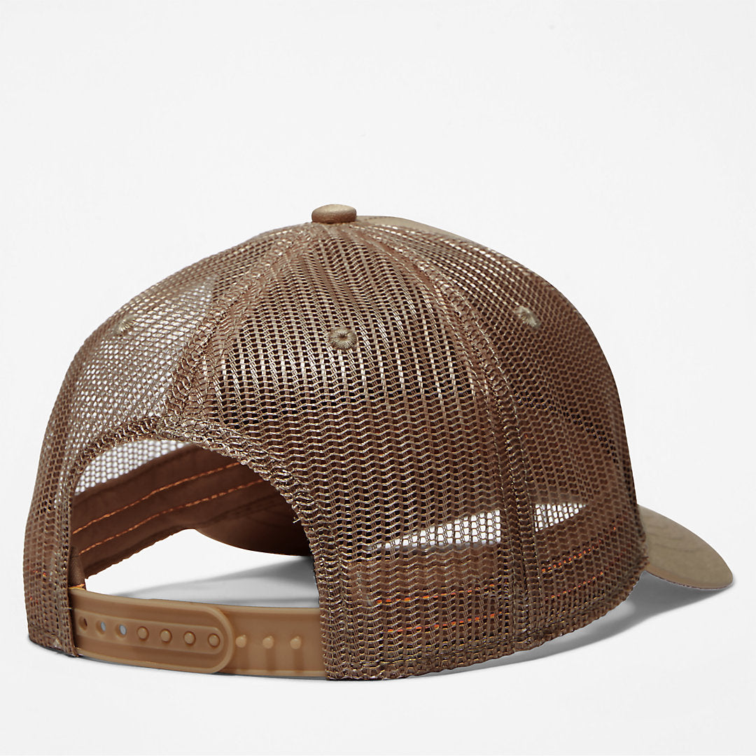 Timberland Mens Camping Patch Trucker Hat for Men in Beige