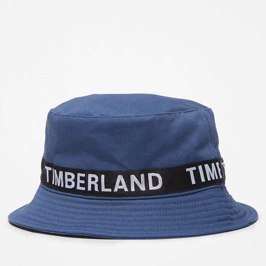Timberland Mens Logo Bucket Hat for Men in Blue