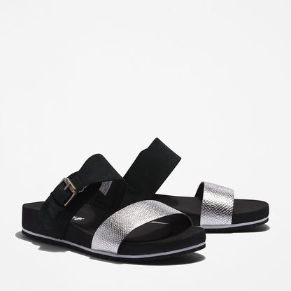 Timberland Womens Malibu Waves Slide Sandal for Women in Black