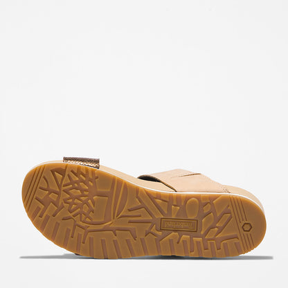 Timberland Womens Malibu Waves Slide Sandal for Women in Beige