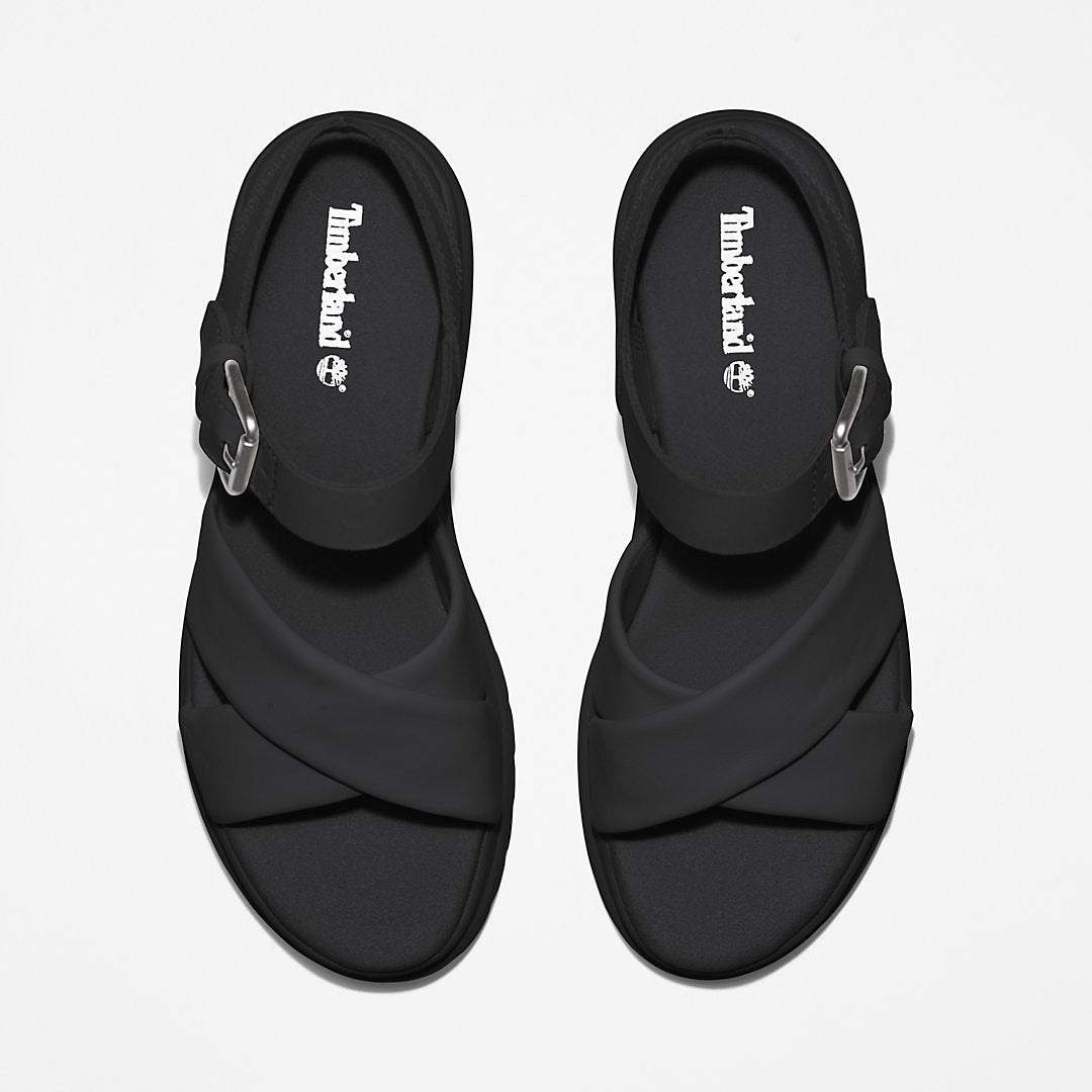 Timberland Womens London Vibe Ankle-strap Sandal for Women in Black