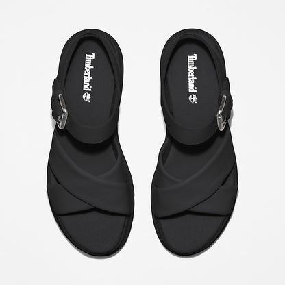 Timberland Womens London Vibe Ankle-strap Sandal for Women in Black