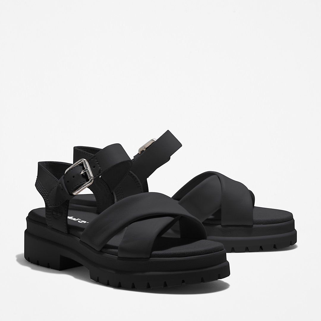 Timberland Womens London Vibe Ankle-strap Sandal for Women in Black