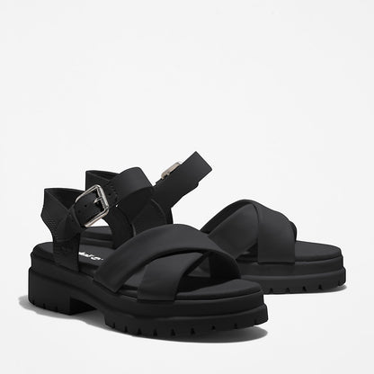 Timberland Womens London Vibe Ankle-strap Sandal for Women in Black