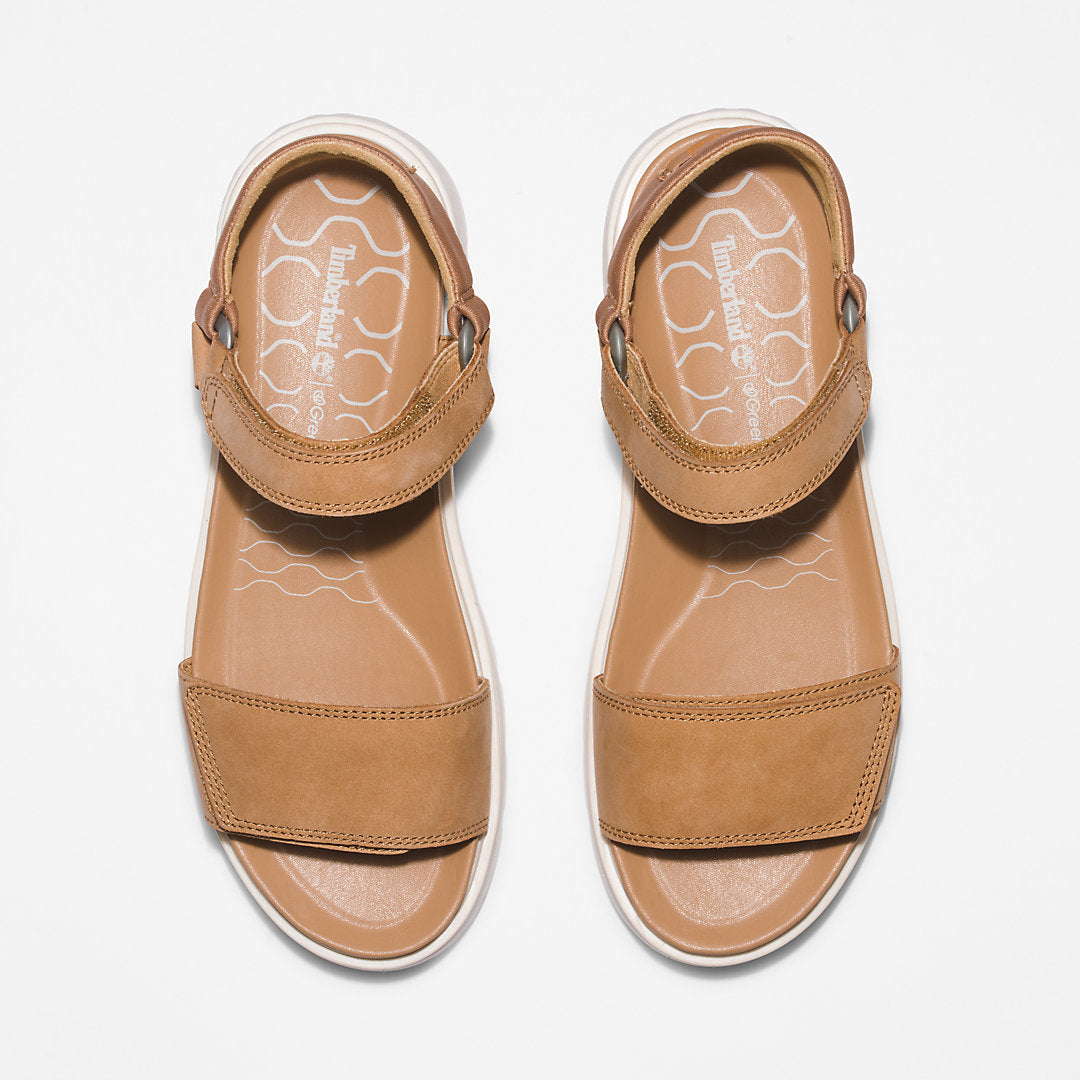 Timberland Womens Ray City Ankle Strap Sandal for Women in Brown