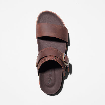 Timberland Mens Amalfi Vibes 2 Band-strap Sandal for Men in Dark Brown