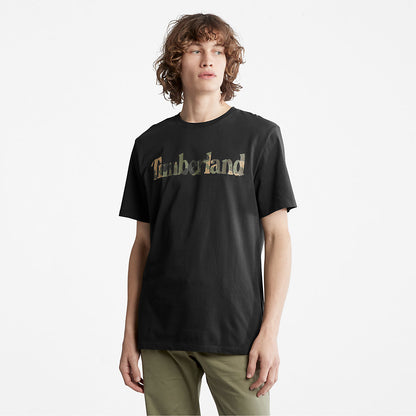 Timberland Mens Camo-Logo T-Shirt for Men in Black