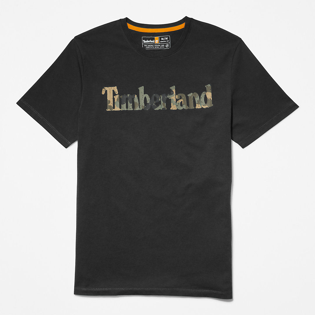 Timberland Mens Camo-Logo T-Shirt for Men in Black