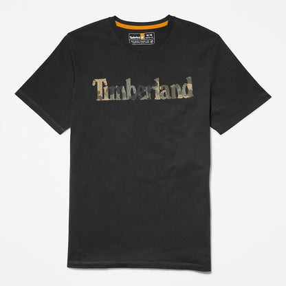 Timberland Mens Camo-Logo T-Shirt for Men in Black