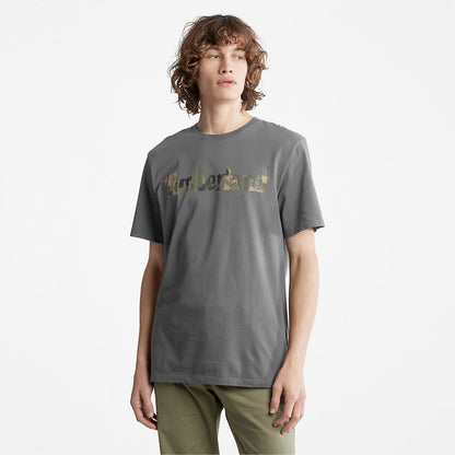 Timberland Mens Camo-Logo T-Shirt for Men in Grey