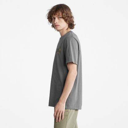 Timberland Mens Camo-Logo T-Shirt for Men in Grey