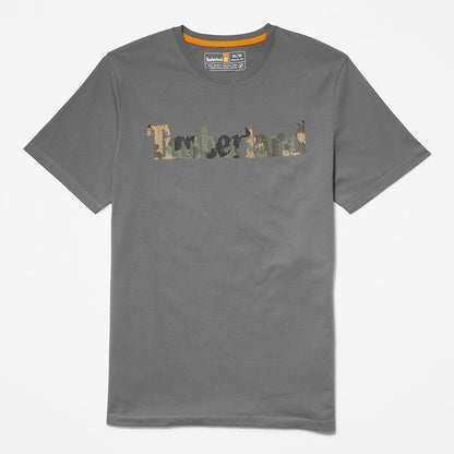 Timberland Mens Camo-Logo T-Shirt for Men in Grey