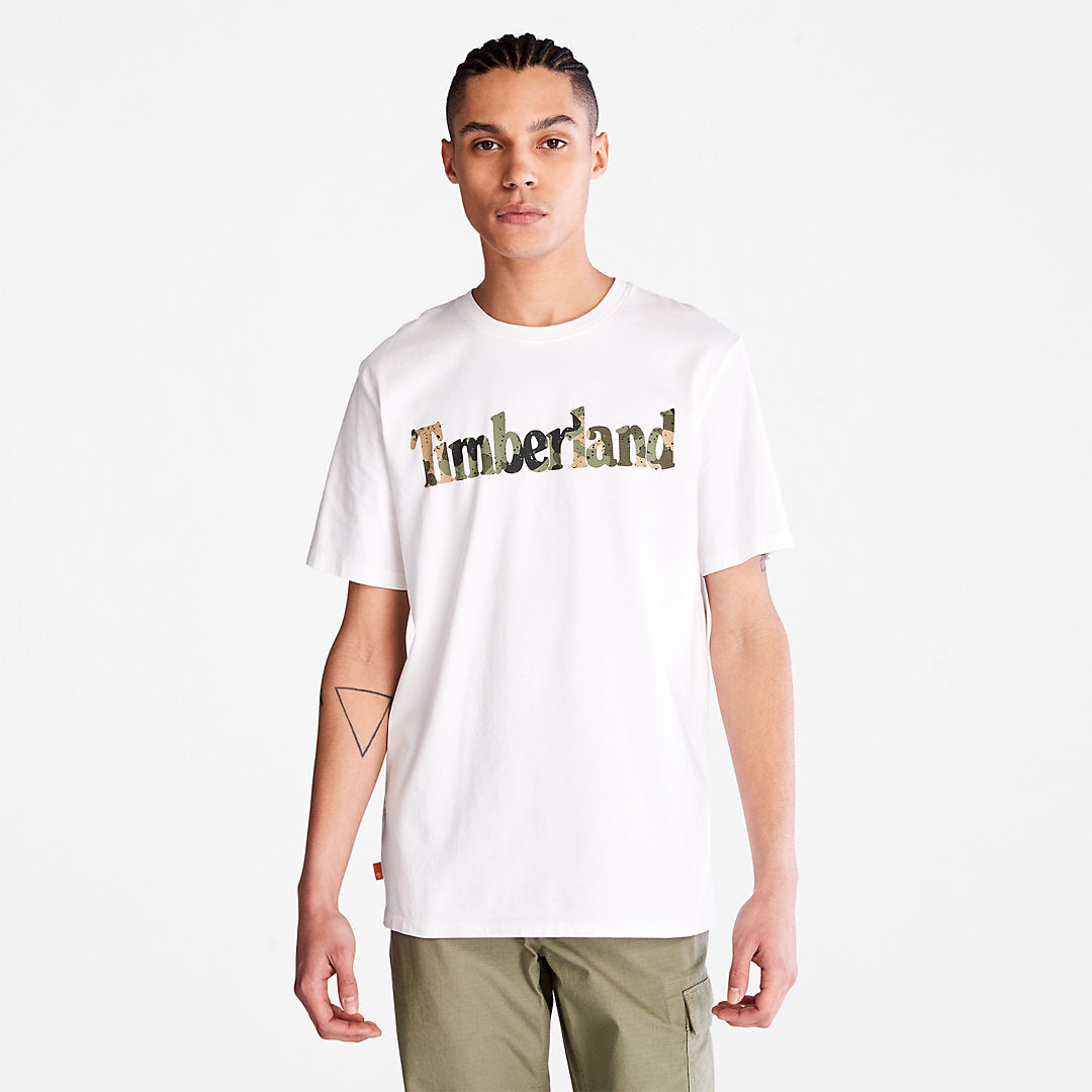 Timberland Mens Camo-Logo T-Shirt for Men in White